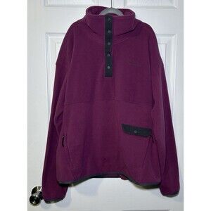 Merrell Women’s Long Sleeve 1/4 Button Pull Over Fleece Purple Size Large NWOT